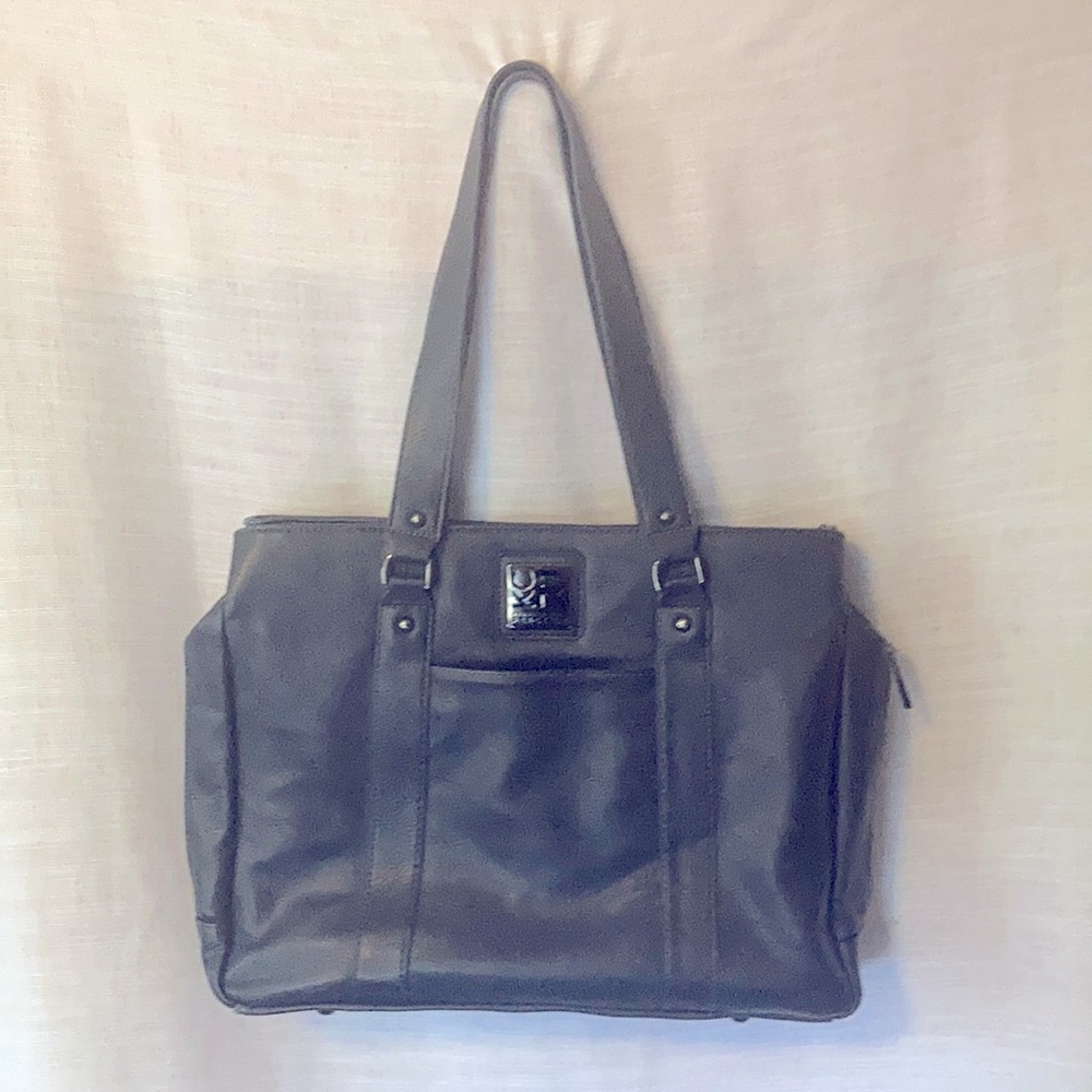 Kenneth Cole Reaction Leather laptop tote bag for women Peacock Blue🌸